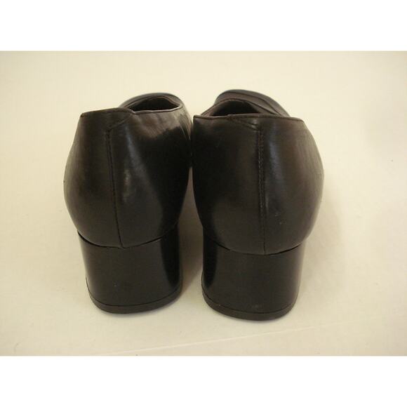 YOFI SZ 36 US 6M BLACK LEATHER PUMP SHOE MADE IN ISREAL W SOLE MADE IN ITALY - Picture 4 of 7